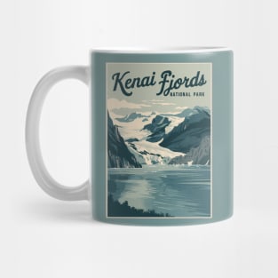 Kenai Fjords National Park Retro Travel Mug